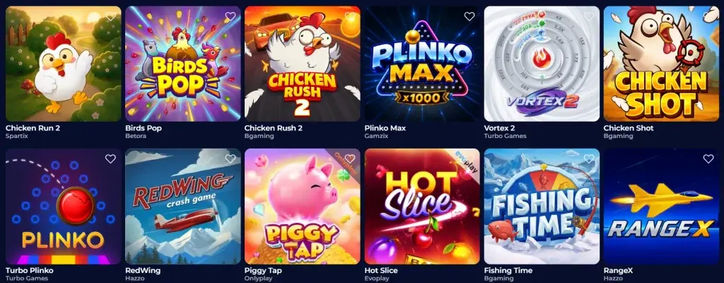 A section featuring mini-games and instant-win games on the 9 Win.